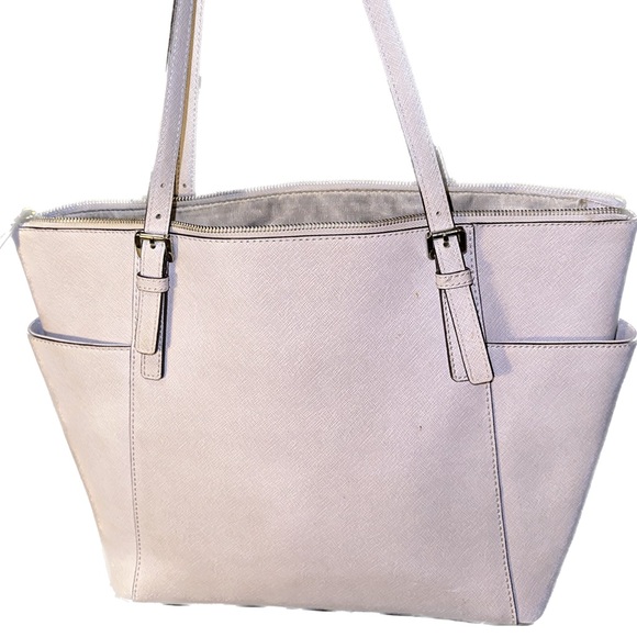 MICHAEL KORS JET SET HANDBAG 3F2STTT8L LEATHER TAUPE LEATHER HAND BAG - Picture 2 of 2